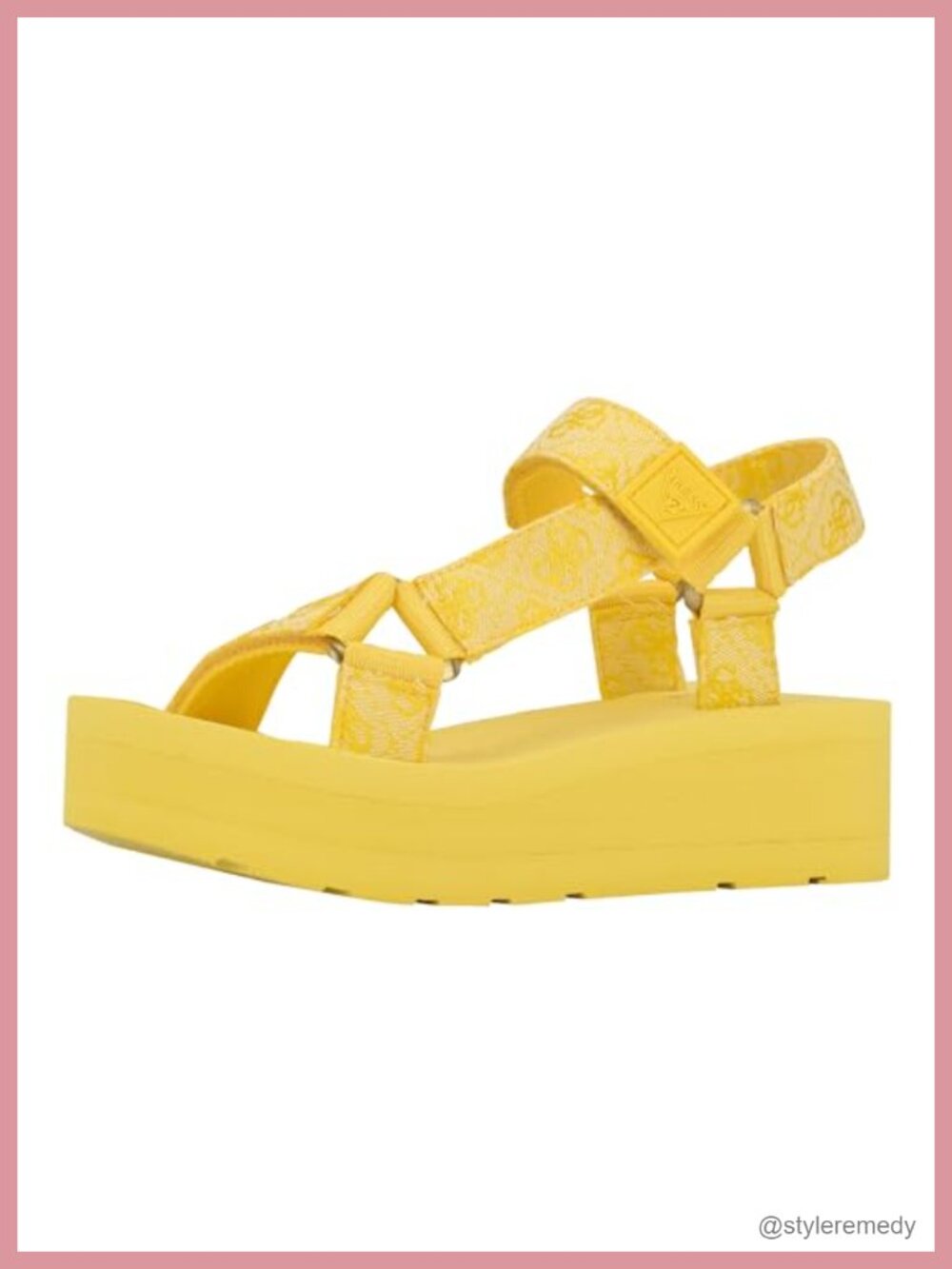 Womens Platform Wedge Sandals Fabric Upper Hook & Loop Closure 2 Inch Heel Open